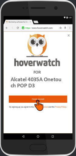 Keylogger Smartphone for Alcatel 4035A Onetouch POP D3