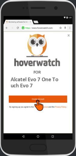 Spy Android Keylogger for Alcatel Evo 7 One Touch Evo 7
