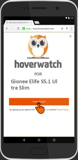 Phone Tracker in Android for Gionee Elife S5.1 Ultra Slim