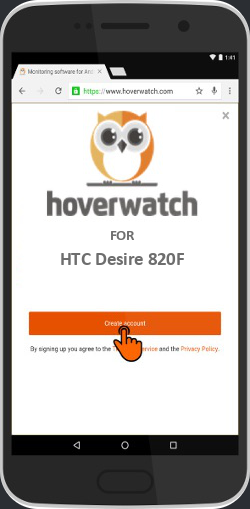Keylogger on Android Phone for HTC Desire 820f
