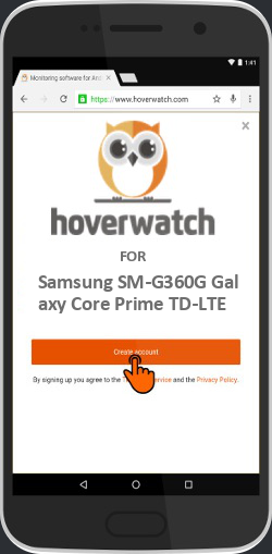 Keylogger with Screenshots for Samsung SM-G360G Galaxy Core Prime TD-LTE